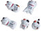 Porte-Baguettes en céramique Chat Chanceux Porte-Baguettes en céramique Chat Porte-Bonheur Support de Style Japonais cuillère Fourchette Support de Couteau pour la décoration 5 PCS