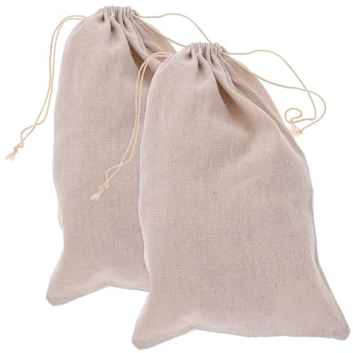 JECOMPRIS 2 bolsas de hielo de algodón, bolsas de hielo con cordón, bolsa para hacer hielo, bolsas para picar hielo, bolsas de hielo de tela, para hacer accesorios de bar