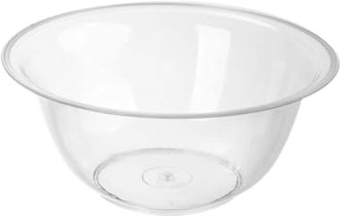 DTD QUALITY MATTERS Clear Plastic Mixing Bowl 30cm - Large, Durable, Microwave & Dishwasher Safe, Transparent, Ideal for Baking, Salad, Fruit, Meal Prep, and Storag