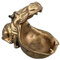 Hippo Statue, Fun Key Bowl, Resin Animal Modern Sculptures, Creative take in Organizer Decor, for Home, Dining Table, Office Desk, Entryway, Shelf Decor(Gold)
