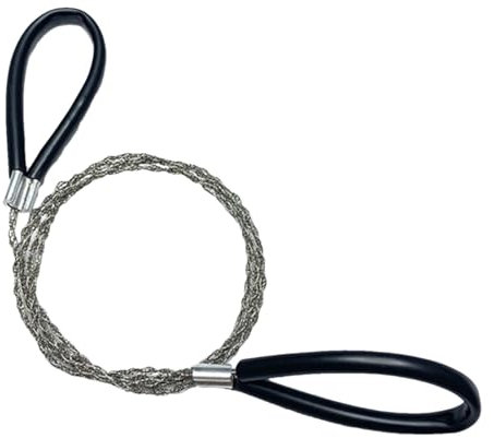 Ancsttu Scie à fil en acier inoxydable | Scie à câble de tronçonneuse à main de survie pour tuyaux en PVC, Outil de coupe d'équipement d'extérieur pour Camping, randonnée