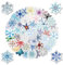 FloralGrace 100 Stück Schneeflocken Aufkleber Winter Sticker für Laptop Wasserflasche Computer Kühlschrank Koffer Handy Fahrrad Jugendliche (Schneeflocke)
