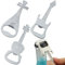 Qusmeiyici 3PCS Guitar Shaped Metal Bottle Opener, Keychain, Kitchen Tool