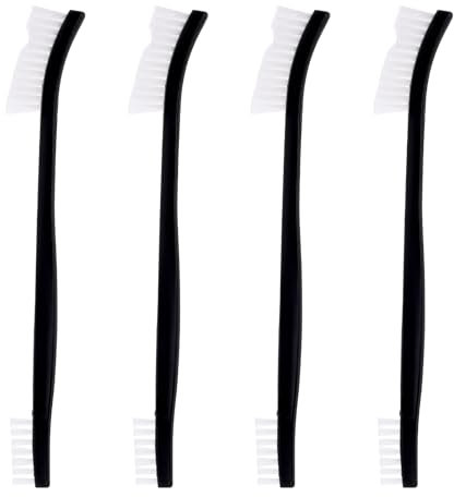 4pcs Double Ended Nylon Cleaning Brushes, Multifunctional Small Gun Cleaning Brush Durable Nylon Gap Brushes for Cleaning Crevice Detailing Brushes Set for Jewelry Bicycle Car Shower Head