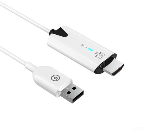 Hasaller Wireless Display Connection Kit Screen Cast HD-MI Wireless Display Adapter Receiver USB C to HD-MI Cable Video Adapter Cable Laptop to HD-MI Monitor Display (The same screen)