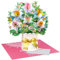 Narzissen Pop-Up Karte, 3D Blumenstrauß Grußkarte mit Umschlag und Notizkarte, für Geburtstage, Muttertag, Jubiläen, Trauer, Genesung, Denken an Sie, Hochzeit und Saisongrüße