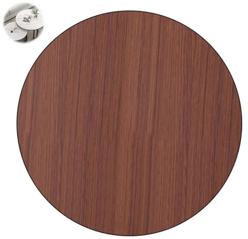 RTVGNSZSJL 50 60 70 80 90 100cm Holz Runde Tischplatte Esstisch，Tischplattenschutz，Runder Glatter Tischplatte，Für Couchtisch，Gartentisch，Beistelltisch(Teak,60cm/24in)