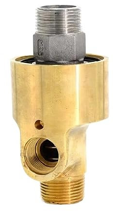 Joint Tournant, Raccord Rotatif en Laiton, DN20 à DN8 3/4-1/4 pouces Joint rotatif à 2 voies, Joint rotatif à deux directions eau Air huile Union raccord pivotant raccord de Rotation(Left Thread)