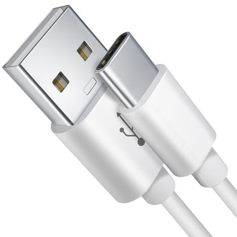 3M USB C Cable, USB A to USB C Charging and Data Sync Cord, Extra Long Type-C Power Charging Cable for Home Security Cameras, Phones, Laptops, Tablets, Game Controllers and More Devices (White)