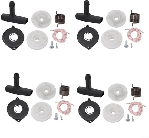 RichVibe Recoil Starter Pulley Handle Grip Rope Spring Kit For 440 Chainsaw, Replaces 540057502 Lawn Garden Engine Pull Start Rewind(4sets)