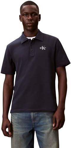 Calvin Klein Herren Ss Easy Monologo Casual Pique Po Lv04rf209g Polos