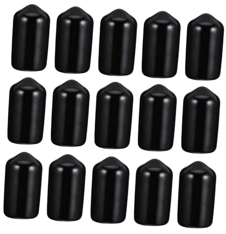 STOBAZA 200 Stück Runde Pvc Gewindeschutzkappen 10mm X 20mm Gummi Endkappen für Schrauben Bolzen Rundrohre Elastischer Gewindeschutz für Korrosionsschutz und Lackierarbeiten