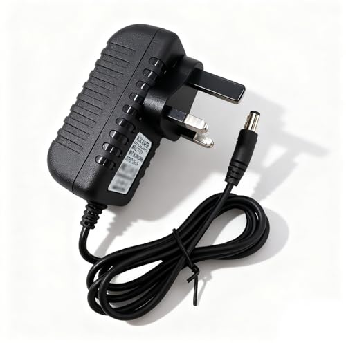 12V 1A Power Supply Adapter UK Plug, AC/DC Switching Adapter 100-240V 50/60Hz to DC Charger 12V 1A 12W 5.5mm x 2.1mm Power Adapter for CCTV Cameras Routers LED Strips Yamaha Keyboard ADSL Modem & More