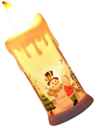 YIXANNX Schreibtisch Dekoration, LED Licht, Weihnachtslampe, feine Verarbeitung, Exquisite flackernde Glühbirne, realistische Flammen, platzsparende Kerzenlichter, Typ 2