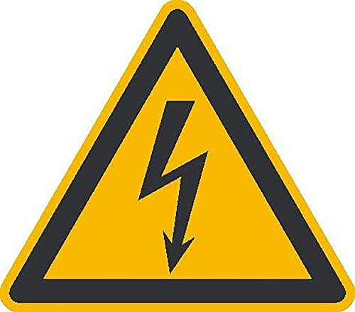 Betriebsausstattung24® Format 4044589034212 - Warnschild Fol 44- St. elektr. Spannung SL25- mm