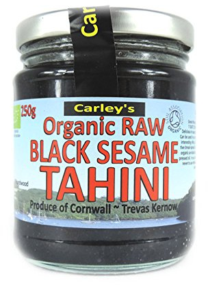 CARLEY'S Organic Raw Black Sesame Tahini - Vegan 250g (Pack of 1)
