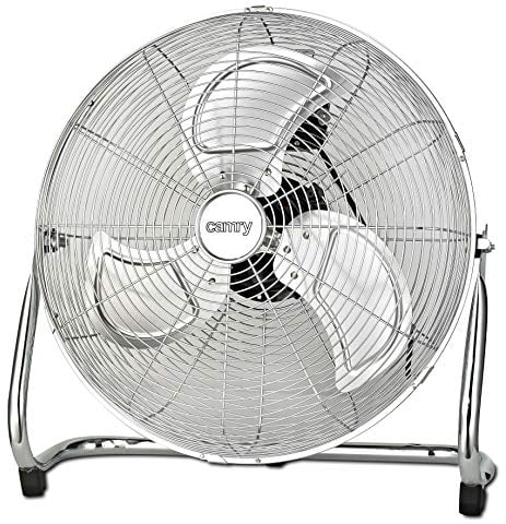 Camry CR 7306 Ventilador de Pie, Acero Inoxidable, Potente, 200W, 3 Velocidades