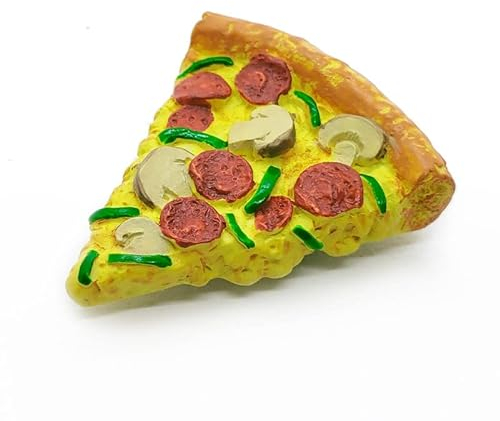 WitnyStore 3D-Kühlschrankmagnet, Pizza-Harz, 3D-Fast-Food-Magnete, Kühlschrankmagnete, Küchenzubehör, Souvenir, Sammlerstück, Dekoration, Geschenk
