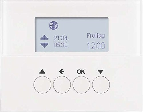 Temporizador para persianas, plataforma berker.Net, para serie berker K.1 de hager, blanco polar