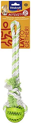 Vitakraft - Ball mit Seil für Hunde, 39 cm