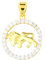Goldanhänger Löwe Sternzeichen 585 Gold Gelbgold in 14 Karat mit Zirkonia Schmuck 2828
