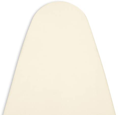 Encasa XO Housse Table à Repasser avec Feutre épaisseur 4 mm - Naturel - Plain Couleurs Cotton, Elastic (Convient à la Norme Medium Boards of 112x34 cm) Réfléchissant à la Chaleur