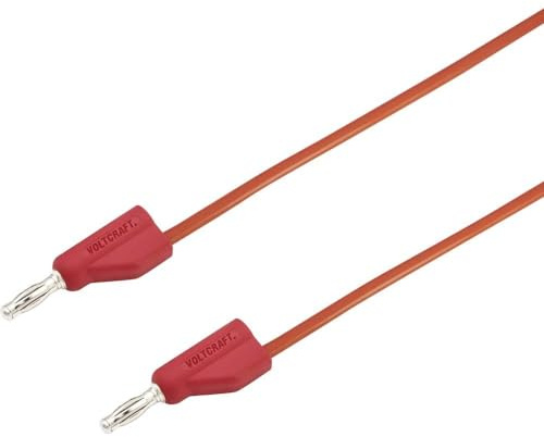 Voltcraft MSB-300 Messleitung Lamellenstecker 4 mm Silikon 2.00 m Rot 1 St.
