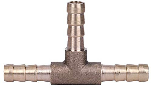 Samfox - Raccord de Tuyau en Laiton pour Tuyau de Gaz à Air Comprimé Raccord à 3 Voies pour Barb (Taille : 6mm)