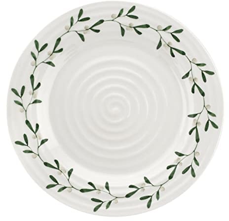sophie conran CPXT76800-XF Portmeirion 28 Centimetre Round Dinner Plate Set of 4, Porcelain, White