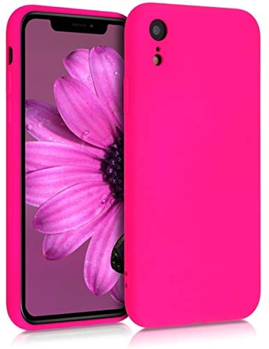 kwmobile Custodia Compatibile con Apple iPhone XR Cover - Back Case per Smartphone in Silicone TPU - Protezione Gommata - rosa shocking