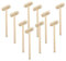 TOYMIS 10Pcs Wooden Crab Mallets Seafood Shellfish Hammers Dessert Making Mallet for Cracking Chocolate Seafood Shell, Small Wooden Mallets