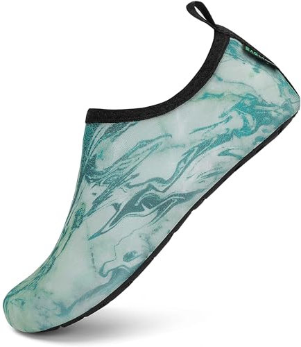 SAGUARO Badeschuhe Herren Schnell Trocknend Aquaschuhe für Damen Leicht Bequeme Wassersportschuhe Unisex rutschfest Schwimmschuhe, Water Grün 42/43 EU