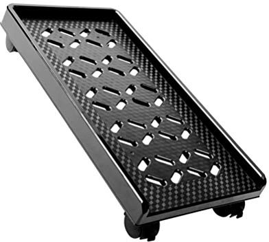 OSALADI Black ABS Tower Computer Chassis Stand with Wheels for Home Office Under Desk