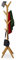 relaxdays Appendiabiti Alto ad Albero in bambù con 8 Ganci, HLP: 181,5 x 53 x 53 cm, Color Legno Naturale