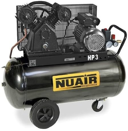 Compresseur à air bi-cylindre en V 3CV 2,2kW 230V Monophasé 200L lubrifié VCF/200CM3 Nuair