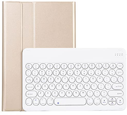 ZOMUN Housse de clavier pour Huawei MediaPad M5 10.8 & Huawei MediaPad M5 Pro 10.8, clavier sans fil Bluetooth & étui en cuir synthétique & touches rondes