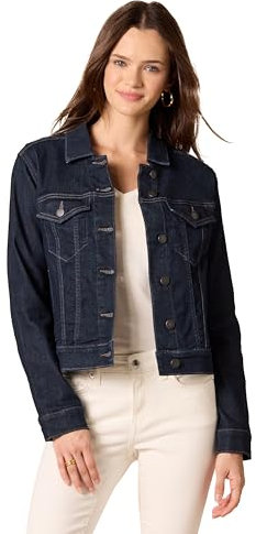 Amazon Essentials Women's Jeans Jacket (Available in Plus Sizes), Rinse Wash, 5XL Plus