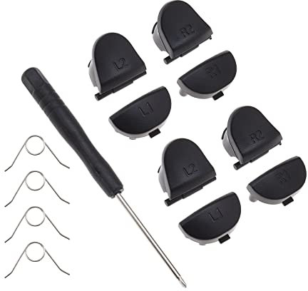Create idea 13pcs L1 R1 L2 R2 Trigger Buttons & Spring & Screwdriver Replacement Part Compatible with PS4 Dual Sense Controller Replacement Controller Button