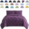 TheWhiteWater Duvet Set - 2in1 Double - Purple Plump Bedding Set - Duvet Cover + Matching Pillowcases +- Hotel Style Polycotton Pintuck Cover (Purple Plump Shade, 2in1 Pintuck - Double)