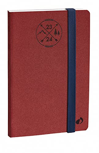 QUO VADIS, Kollektion: Everest AFFAIRES SD mit Gummizug, Schülerkalender, Wochenkalender, 10 x 15 cm, mehrsprachige Ausgabe, 16 Monate September-Dezember, Weinrot, Jahr 2022-2023 147009Q