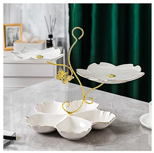 JGATW Panier à Fruit Bol de Basket de Fruits à 3 Niveaux for comptoir, Panier séparable de Bol en céramique for Fruits de Fruits for Fruits légumes Snacks Porte-Organisateur Ustensiles de Cuisine