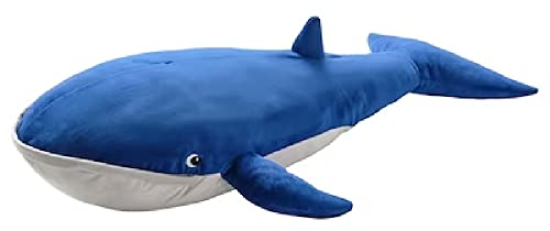 Generic Plüsch-Wal Blåvingad Kuscheltier, Blauwal, 100 cm lang