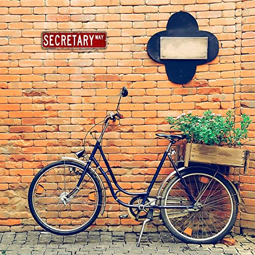 Secretary Straßenschild Secretary Lover Geschenk Sekretär Metallschild Straßenschild Vintage Rustikal Retro 8 x 45 cm