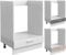 VCM Armoire de Four, Bois d'ingénierie, Blanc/Anthracite, Taille Unique