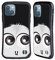 Head Case Designs Bianco Fuzzballs Cover Ibrida Compatibile con Apple iPhone 13