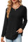 Heersan Mujeres Blusas de Manga Larga Camiseta Ladies Cuello Redondo Pullover Tops Blusa Camisas