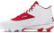 Under Armour Leadoff Mid 3.0 Baseball Cleat Sneaker für Herren, (600) Rot/Weiß/Rot, 47 EU