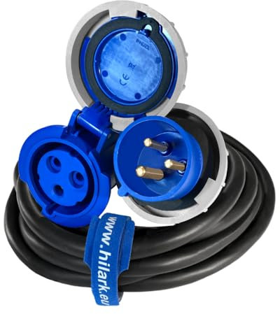 H07RN-F 3x4 mm2 Enrouler électrique CEE 3g4 mm2 32A IP67 Noir 20m