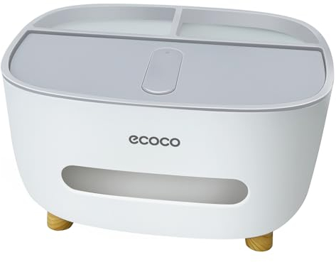 Soportes para pañuelos, cubierta de caja de pañuelos con almacenamiento, caja de almacenamiento de escritorio, dispensador de pañuelos adecuado para mesita de noche, tocador, cocina, mesa, baño, mesa