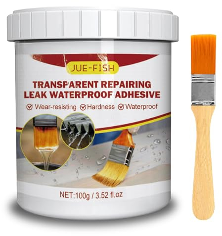 Sellador Impermeable,Sellador Fugas Agua,Piscina Waterproof Glue Pegamento Fuerte Silicona Transparente Silicona Liquida Pasta Selladora De Filtraciones(100g)